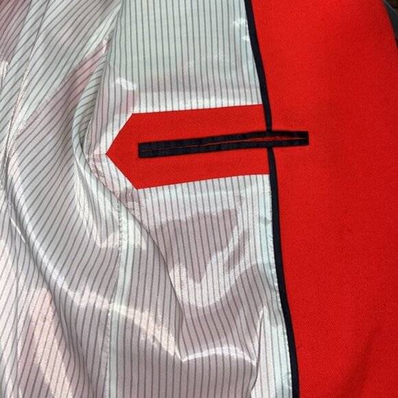 J. Crew Regent Blazer Orange Red 4 Wool Contemporary Office Professional - Picture 13 of 15